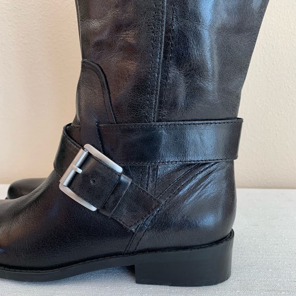 Me Too Darcey Black Leather Ankle Buckle Riding Boots Woman’s 8.5M - Picture 7 of 16